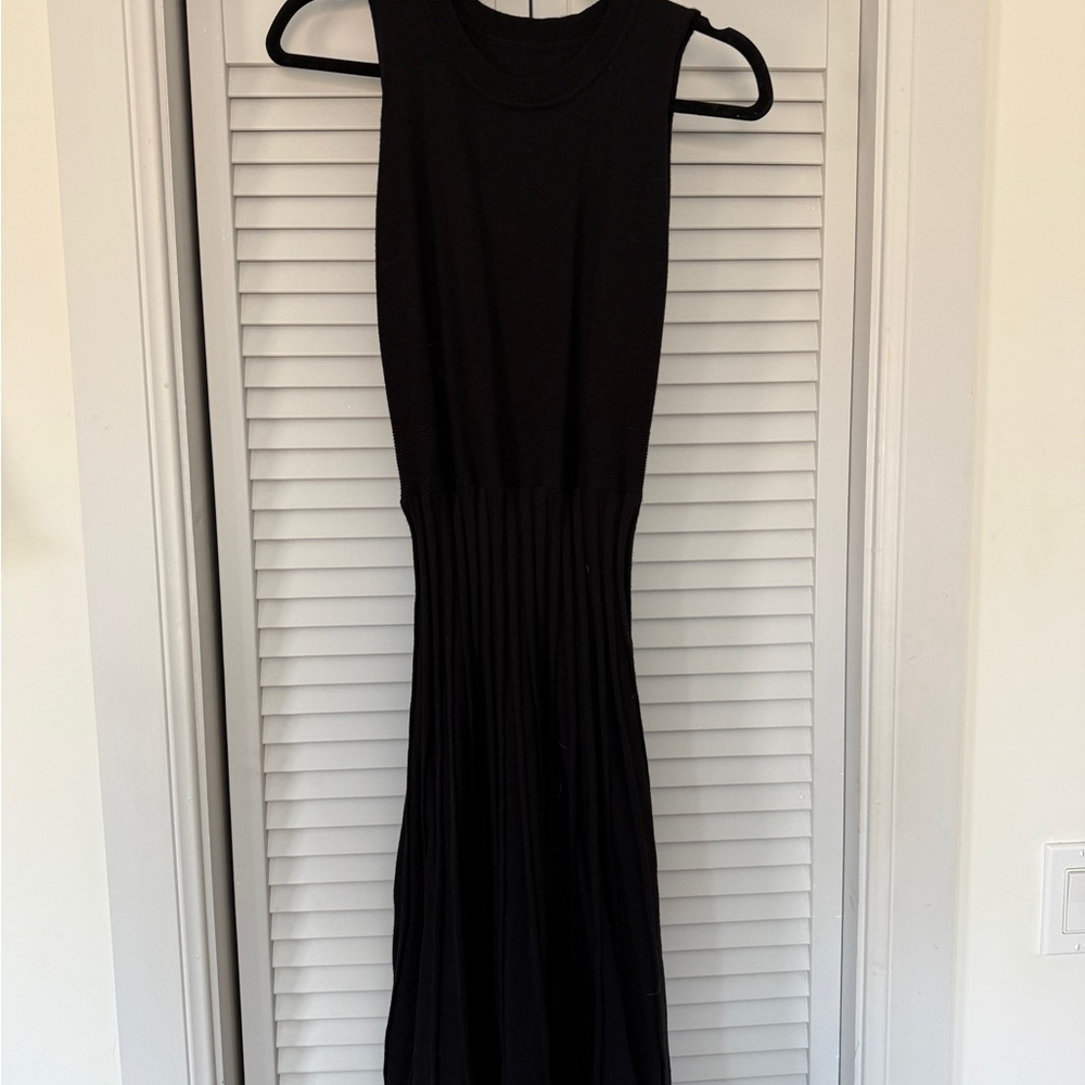 Black Aline Ribbed dress